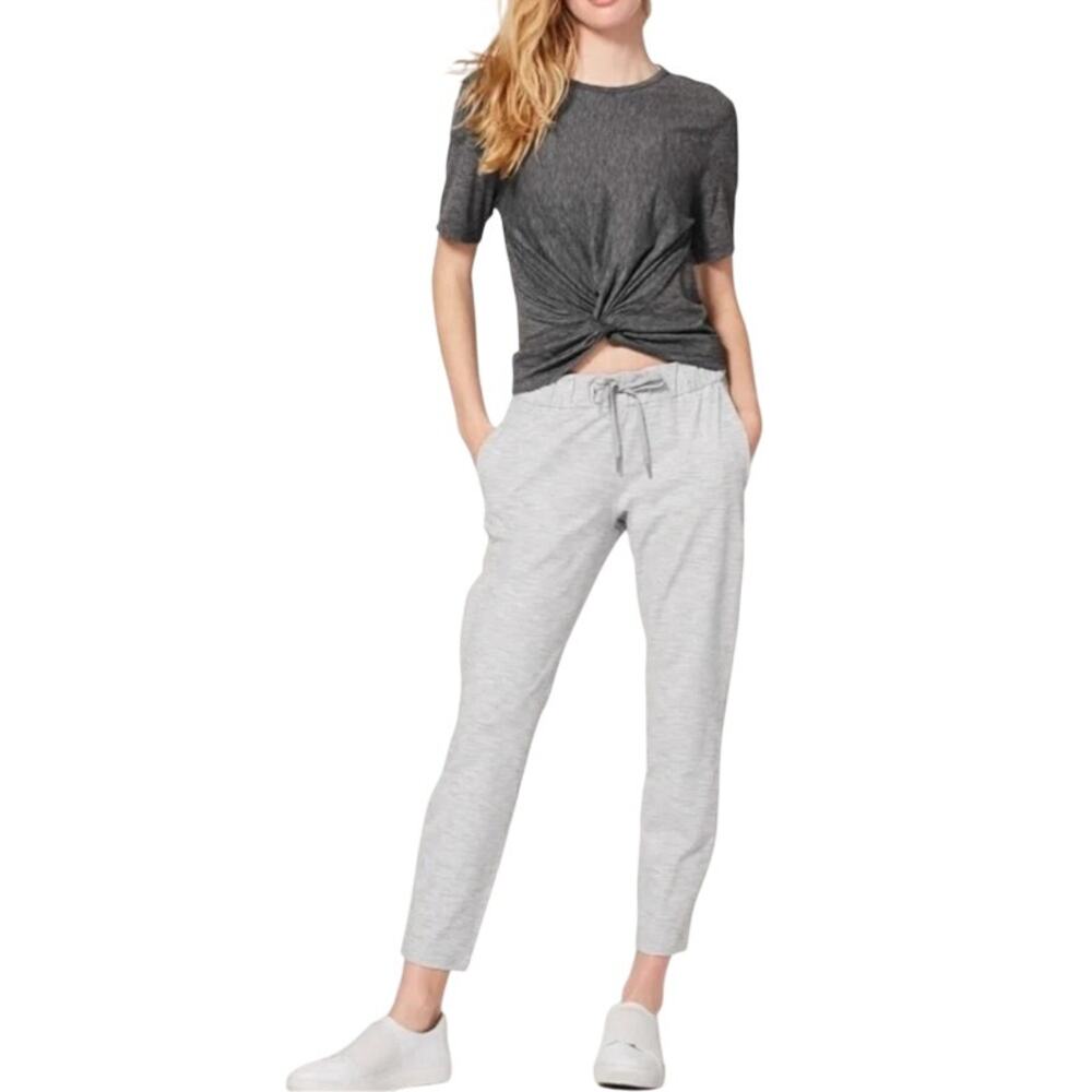 Lululemon On The Fly 7/8 Pants, Heathered Nimbus Gray, Women's Size 6